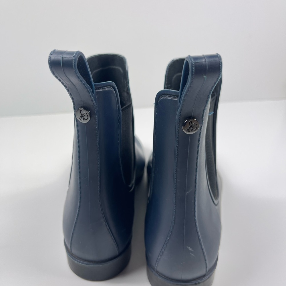 Sam Edelman Womens Size 9 Tinsley Matte Blue Rubber Rain Boots Waterproof Preppy - Picture 2 of 9